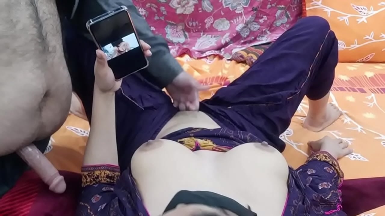 Desi Aunty Caught And Fucked By Her Neighbour While She is Watching Her Own Porn Movie On Mobile